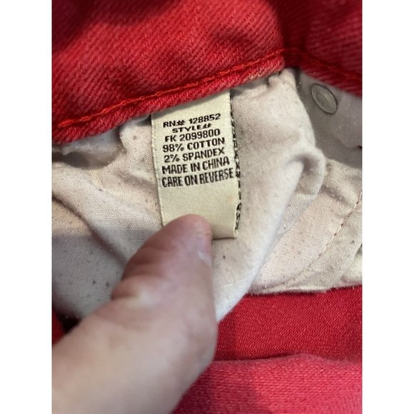 1st Kiss Red Distressed Denim Short Shorts Size 11 Juniors EUC - Picture 9 of 10